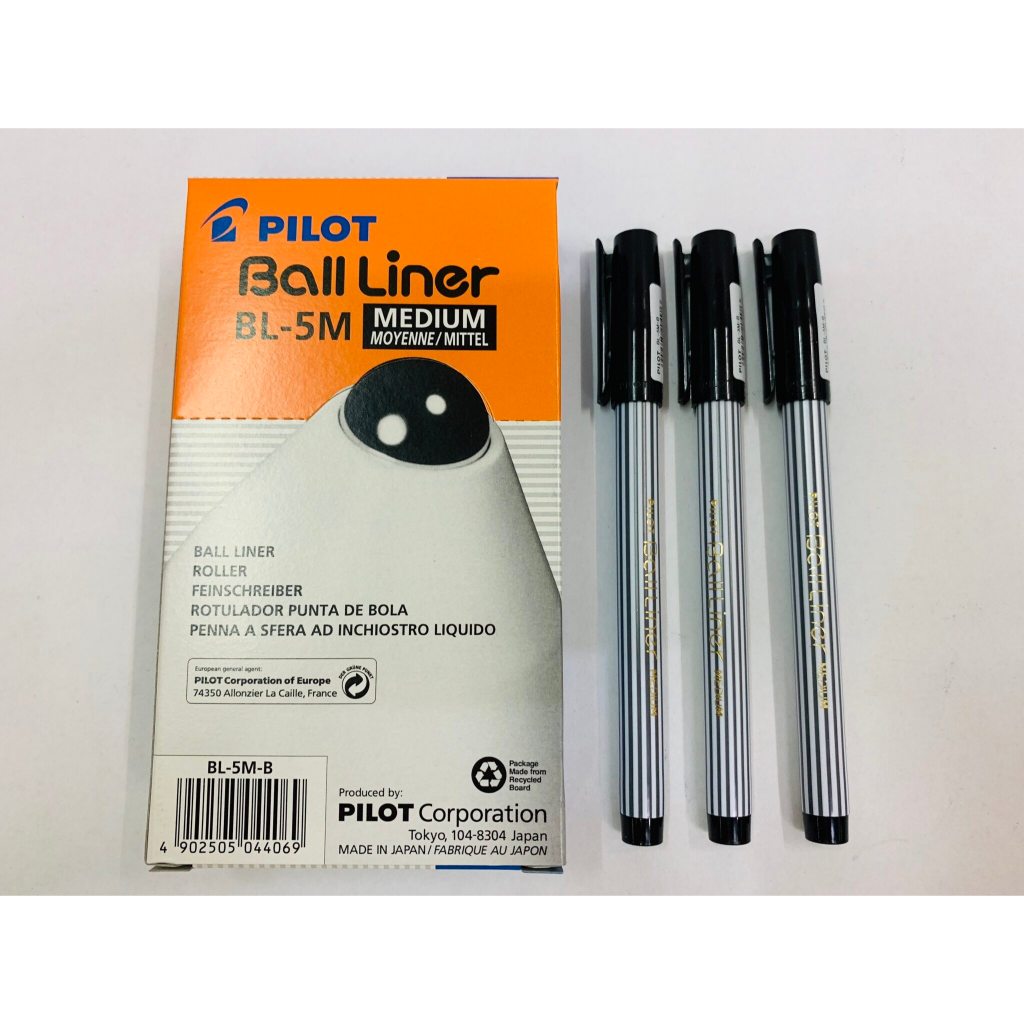 

pulpen PILOT BALL LINER BL-5M MEDIUM (1dz) / Pilot ( hitam), TERBARU