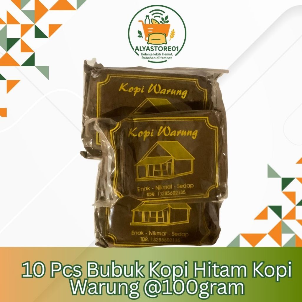 

HEmat 10 Bungkus BUBUK KOPI / KOPI WARUNG / BUBUK KOPI 100 Gram