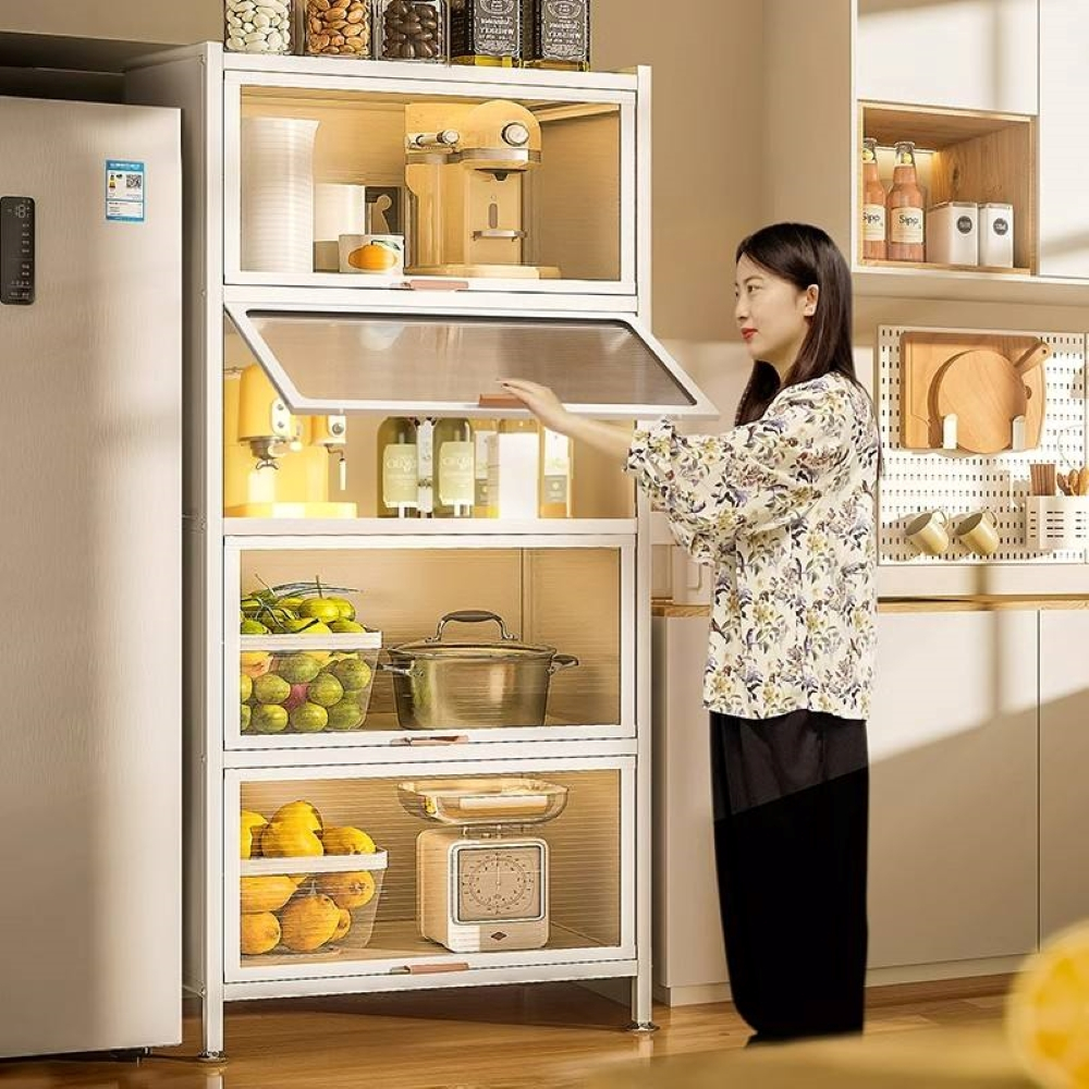 Lemari Dapur Besi 4 Pintu Rak Dapur Minimalis Lemari Dapur Lemari Piring Rak Piring Rak Dapur Besi