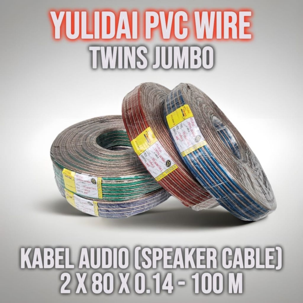 Kabel Audio Kabel Speaker Kabel Transparan 2x80 panjang 100m
