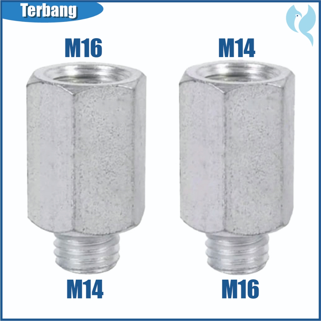 Adapter mesin poles Ulir M16 M14 Male Female ke Pad Spindel Adapter - M16-M14/M14-M16