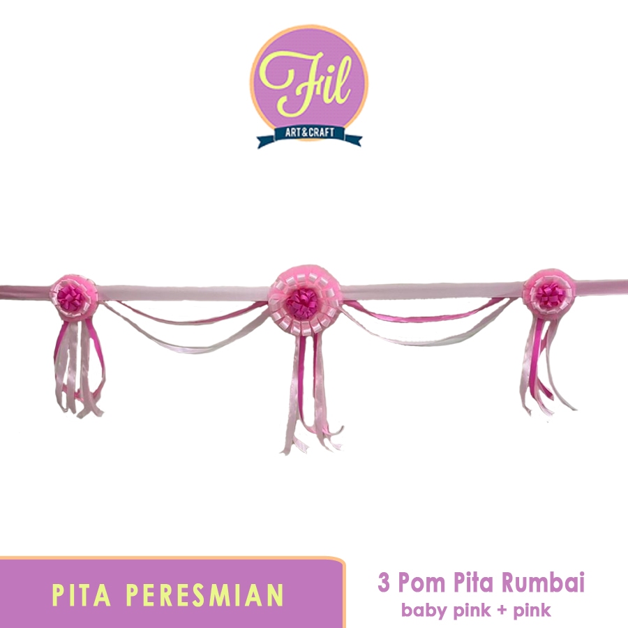 

Pita Peresmian Set / Pita Rumbai / Pita Grand Opening / Baby pink + pink