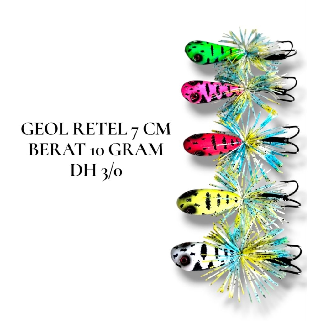 GEOL RETEL 7 CM BERAT 10 GRAM | UMPAN CASTING IKAN GABUS DAN TOMAN
