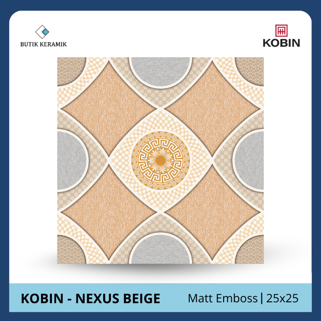Keramik 25x25 Matt | Kobin | Nexus Series | Glossy | Grade A / KW 1 | Keramik Lantai Kamar Mandi I K