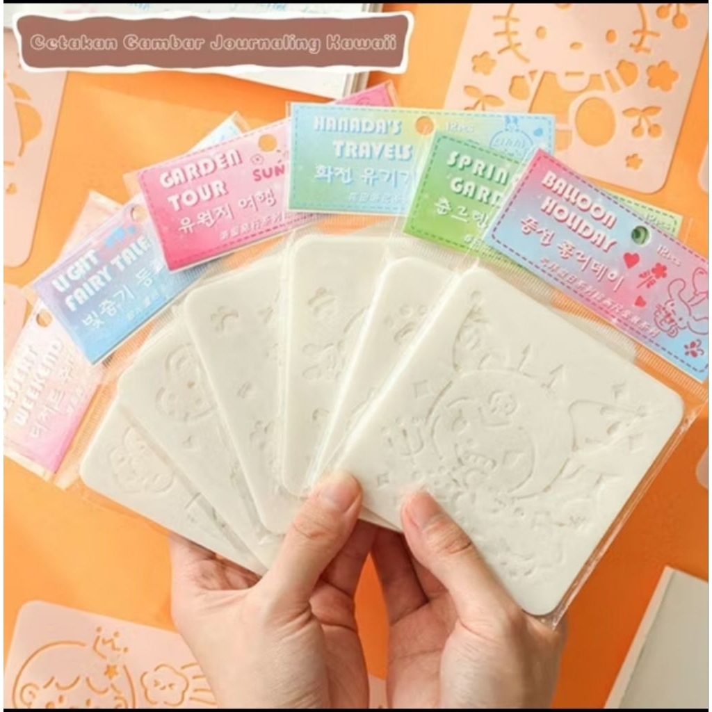 

Cetakan Menggambar / Stensil Pensil PVC Motif isi 8 Pcs Cute