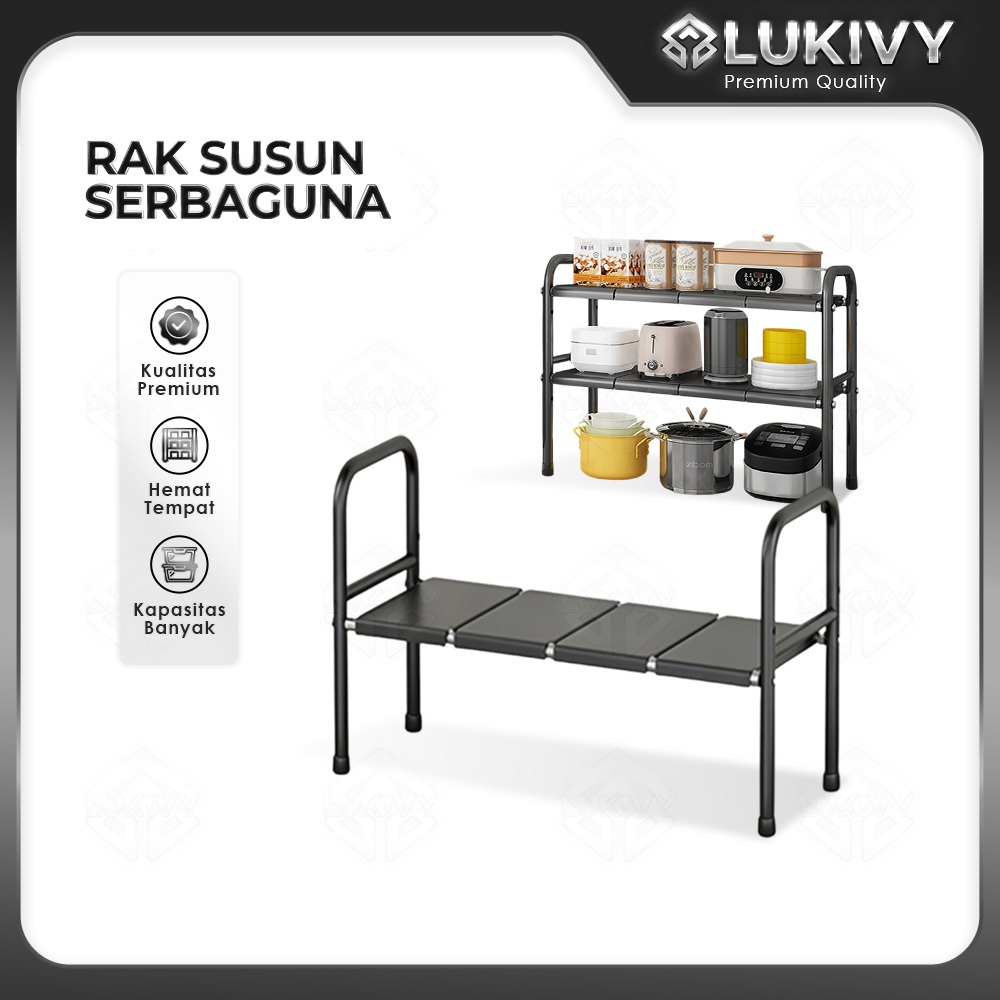 Rak Bawah Wastafel Dapur Kamar Mandi 1 2 Susun Penyimpanan Barang Dapur Alat Mandi Serbaguna