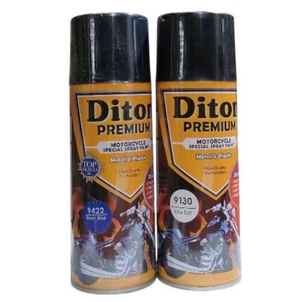 PAKET 2 KALENG DITON PREMIUM 400CC 9422 BOXER BLUE / 9130  CLEAR DOFF