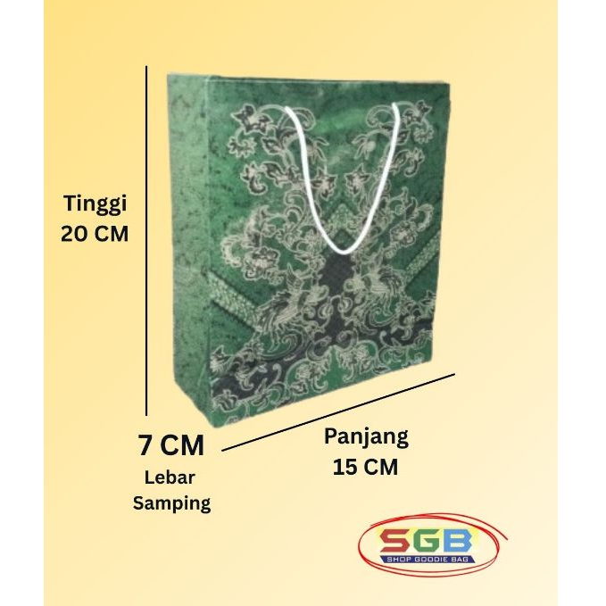 

1 LUSIN (Isi 12pcs) Tas Souvenir PAPERBAG BATIK Craft UK 15X7X20 (S)