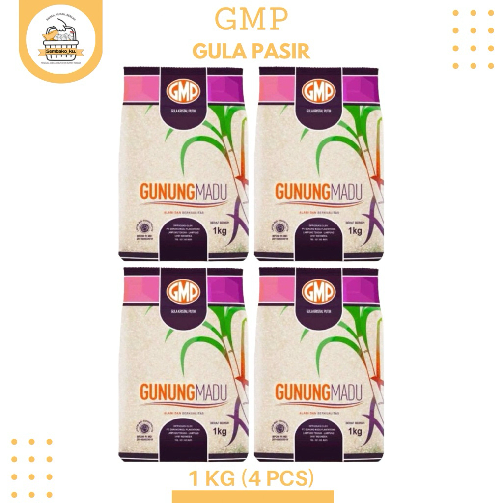 

Gula Pasir GMP Gunung Madu 1kg - 4pcs