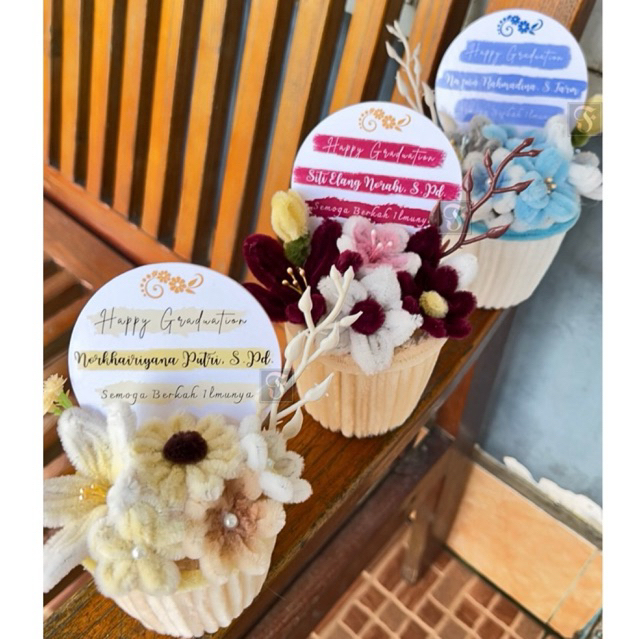 bloombox mini akrilik acrylic flower bunga mini kawat bulu pipecleaner