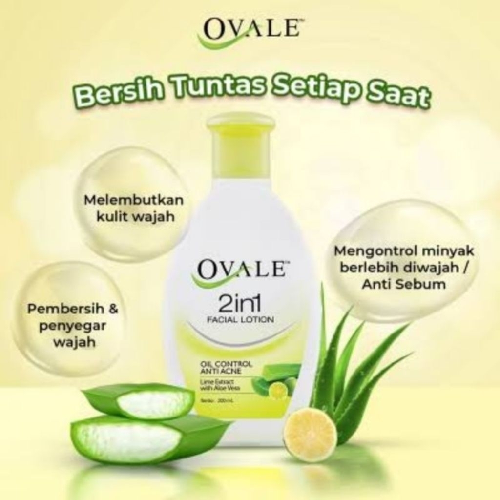 Ovale 2 in 1 facial lotion 200ml