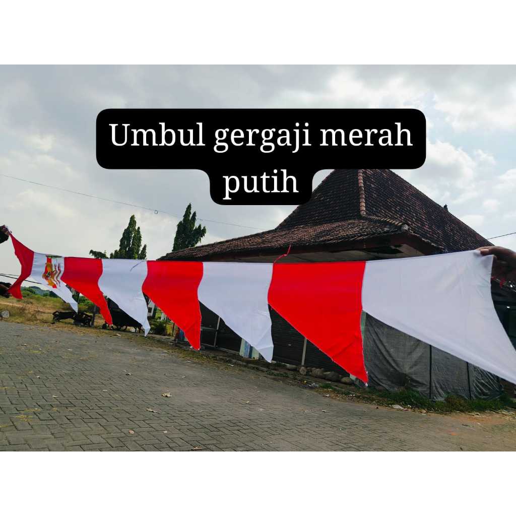 Bendera Gerigi Segitiga Umbul-Umbul Bendera 17 Agustusan /17 Agustus 1945