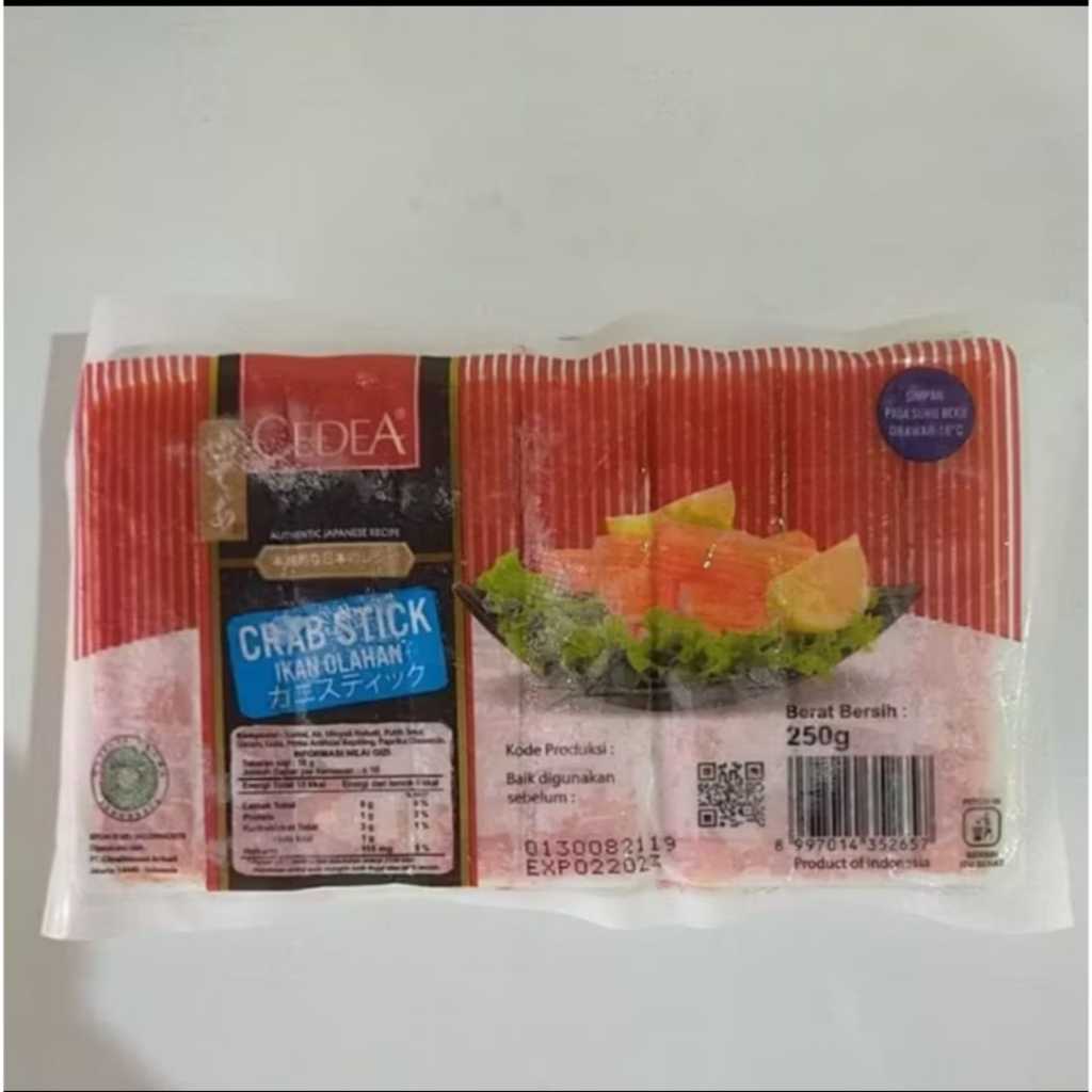 

Cedea Crab Stik 250 gr Frozen food cik ntik Jambi cemilan jajanan seblak korea jepang