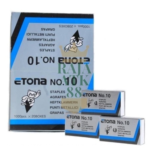 

Isi Staples Stapler Hekter Etona no 10 1 pack 20 Pcs