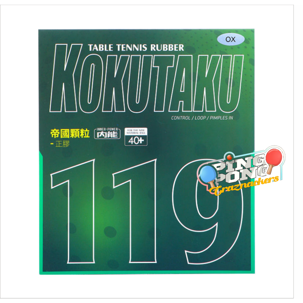 Kokutaku 119 OX - Karet Bintik Serang Pendek Short Pips Rubber Pingpong Tenis Meja