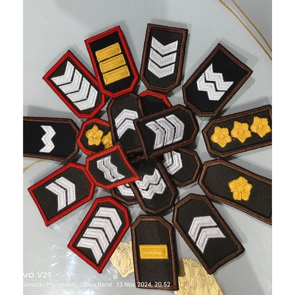 Bordir Pangkat Polri Bordir Timbul