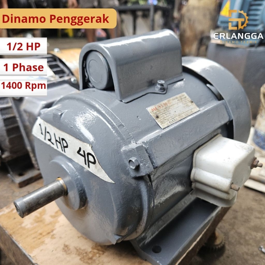 Dinamo Penggerak  1/2 HP - 1400 Rpm - 1 Phase