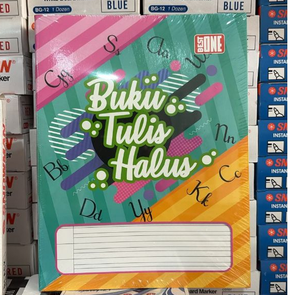 

Buku Tulis Menulis Halus 3 Garis Merk BEST ONE Jual per PAK Isi 10 Pcs (isi 38 Lembar)