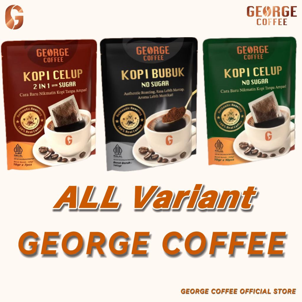 

George Coffee ALL Variant *Kopi Bubuk, Kopi 2in1 dan Kopi Celup*