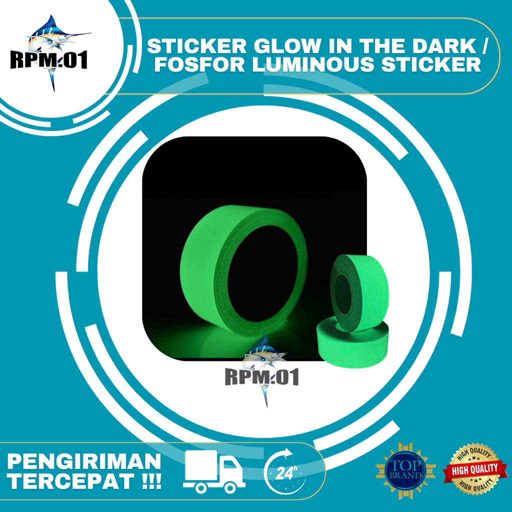 

Sticker Glow In The Dark / Fosfor | Luminous Sticker | Lakban Fosfor (2 Cm X 100 Cm)