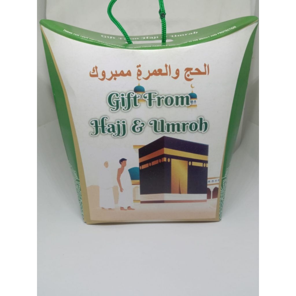 

gift from haji dan umrah isi 100pcs kemasan untuk oleh-oleh haji dan umrah.
