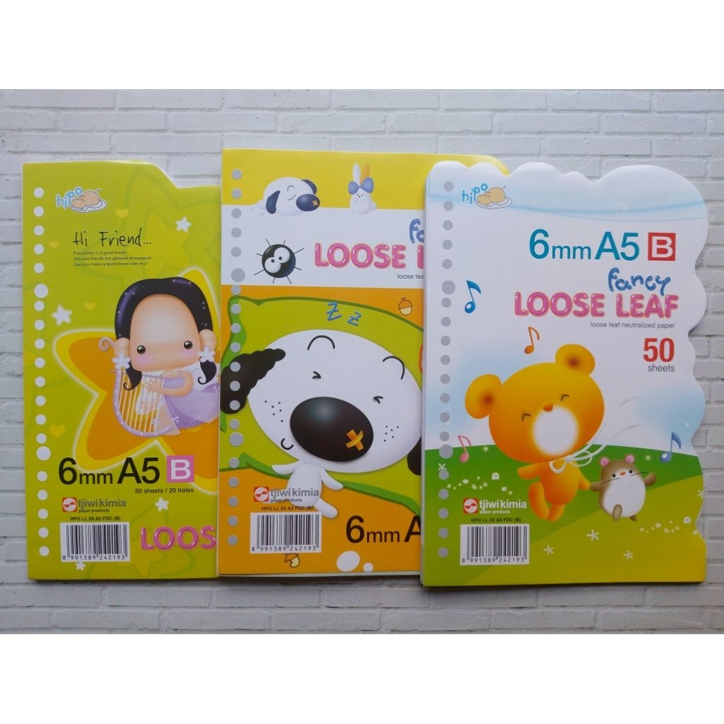 

(25 LEMBAR) ISI BINDER A5 FULL COLOUR HIPPO/ 20 LUBANG
