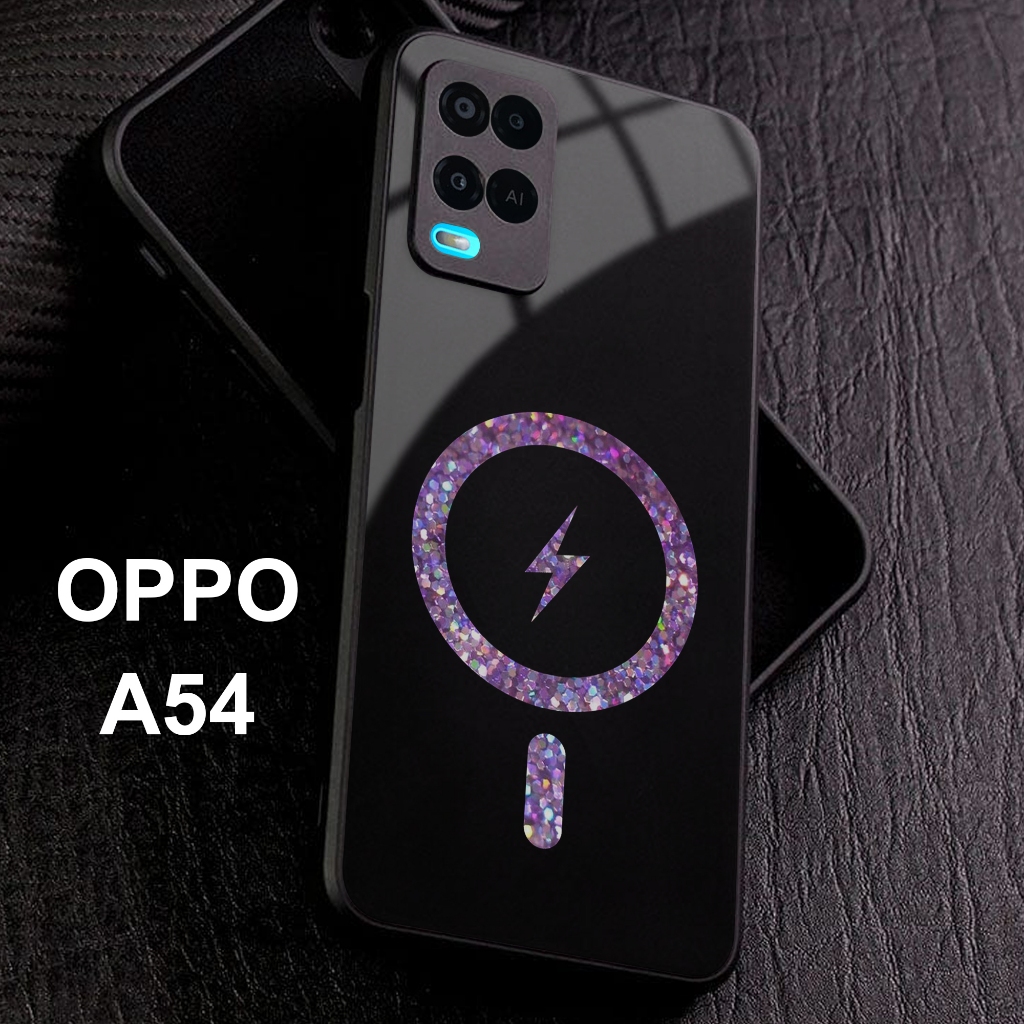 Case OPPO A54 Glossy Motif MAGSAFE GLITTER Casing Hp Oppo A54 Lentur Silikon Kesing Softcase Bisacod