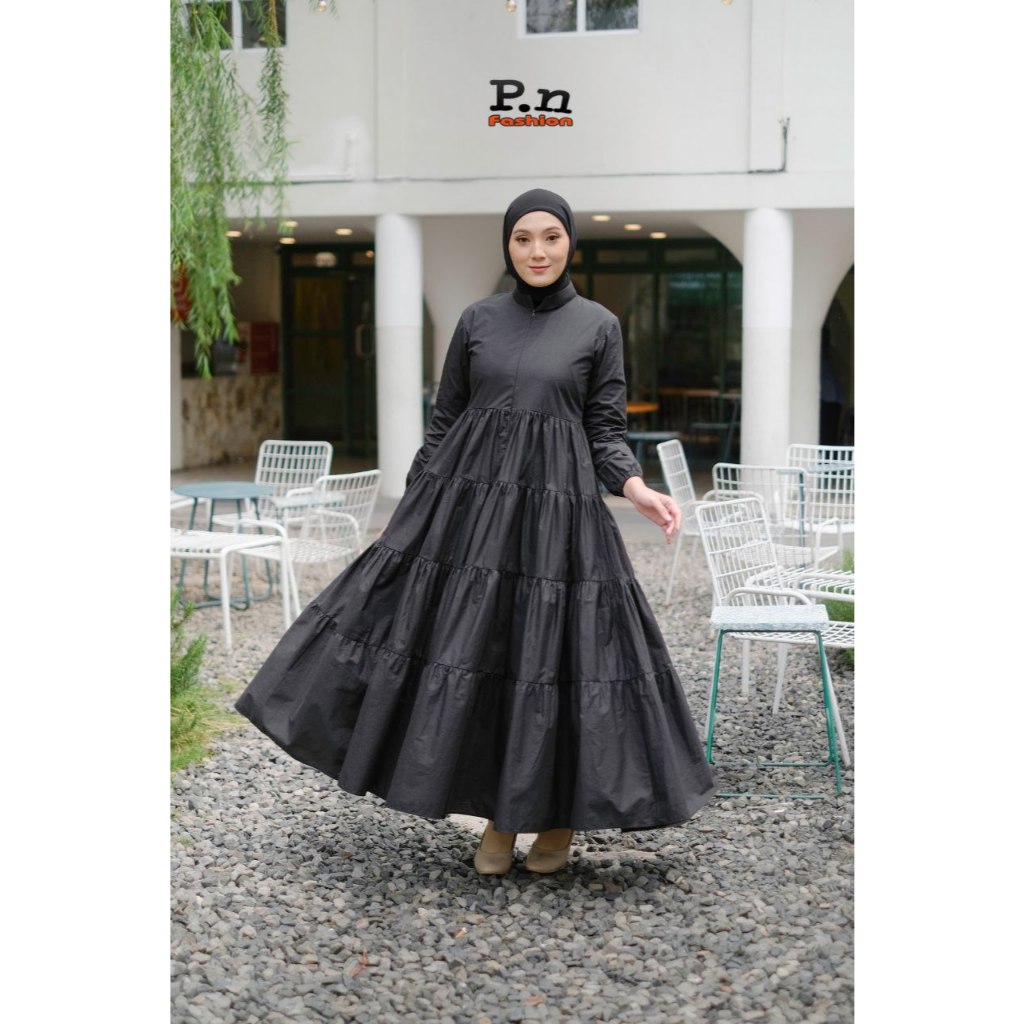 Dress wanita, fashion muslim, dress wanita, hijab dress, muslim wanita, dress busui, gamis biru, gam