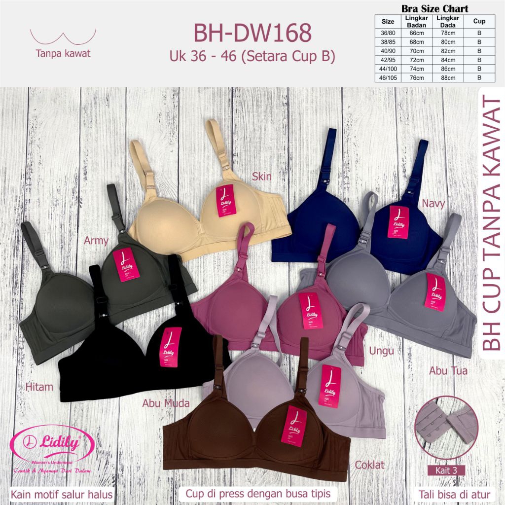 Bra jumbo busa tipis lidily 168