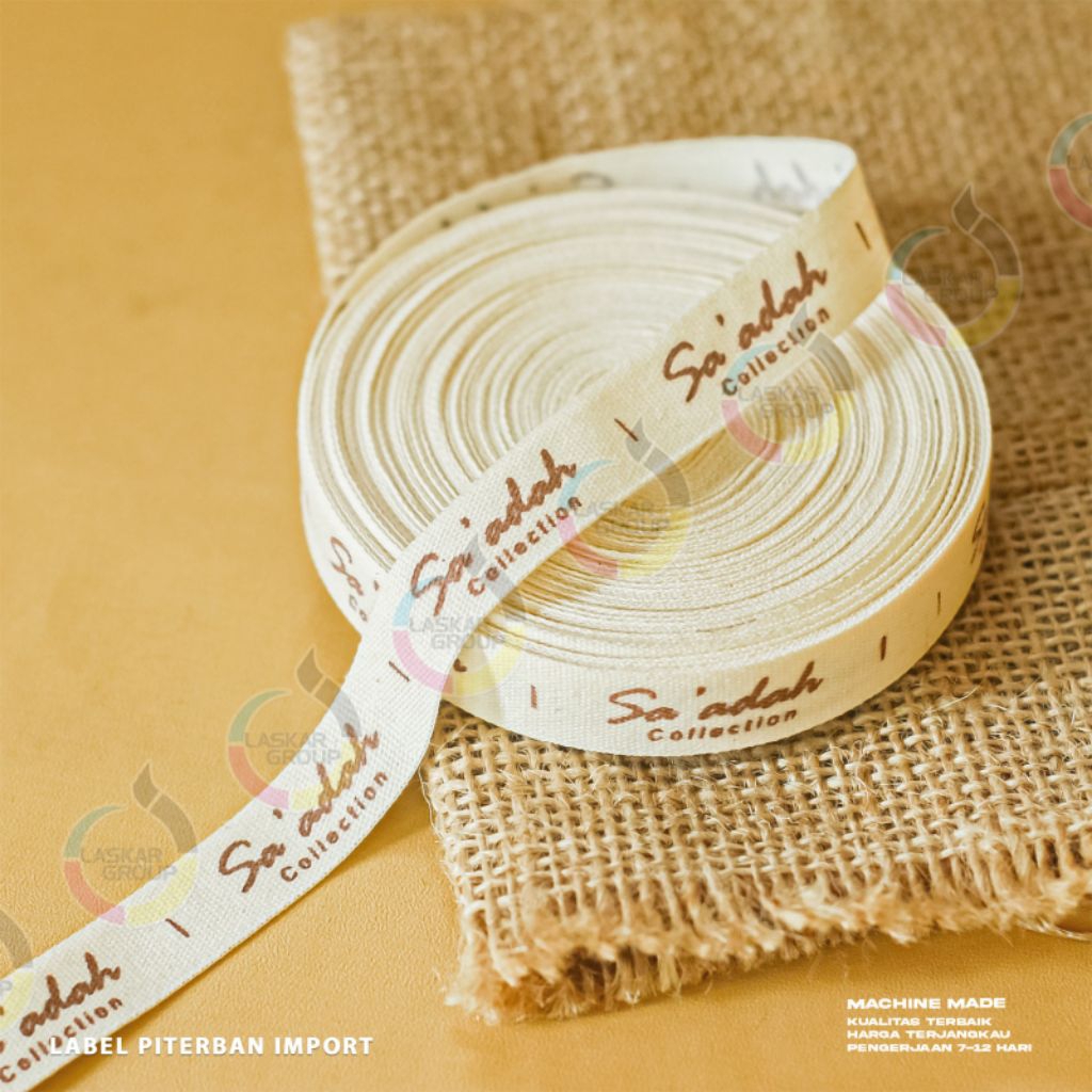 

15 meter label cotton/label hijab/label piterban/label tas