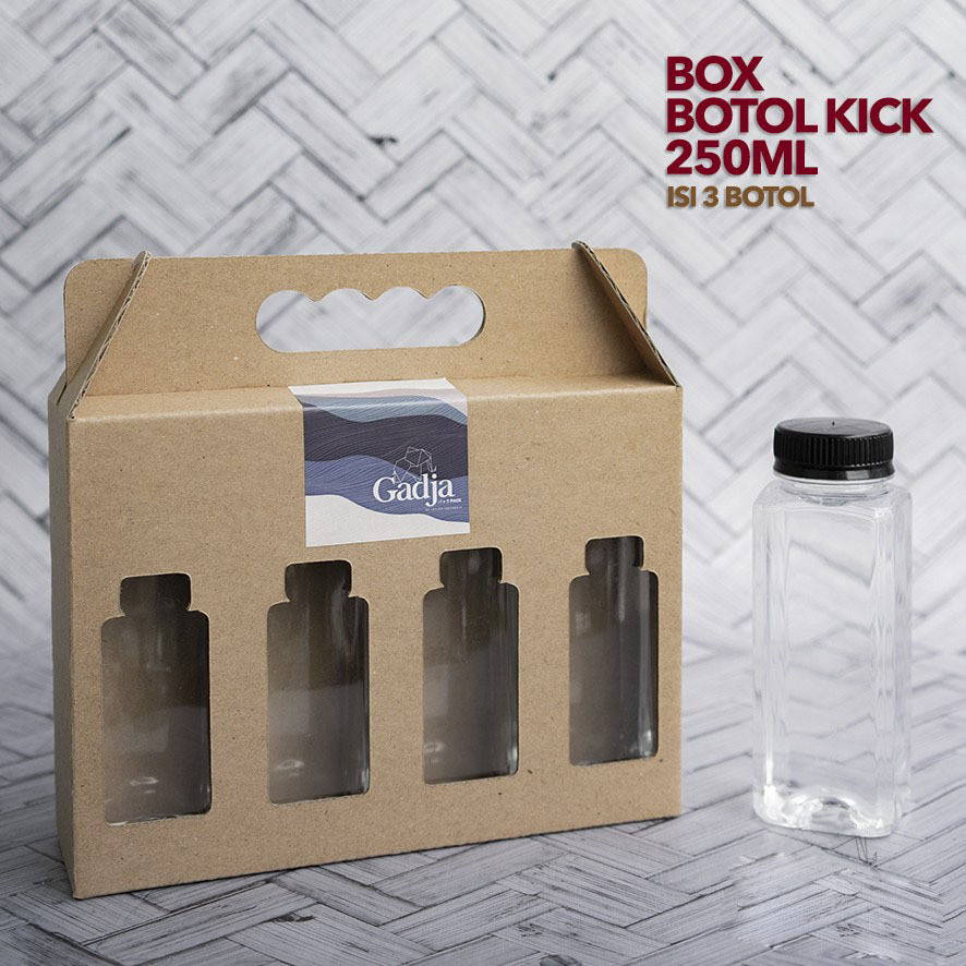 

Dus Botol Kick 250ml Isi 4 Box Kemasan Packaging Hampers Kardus Botol Minuman Jus Kopi