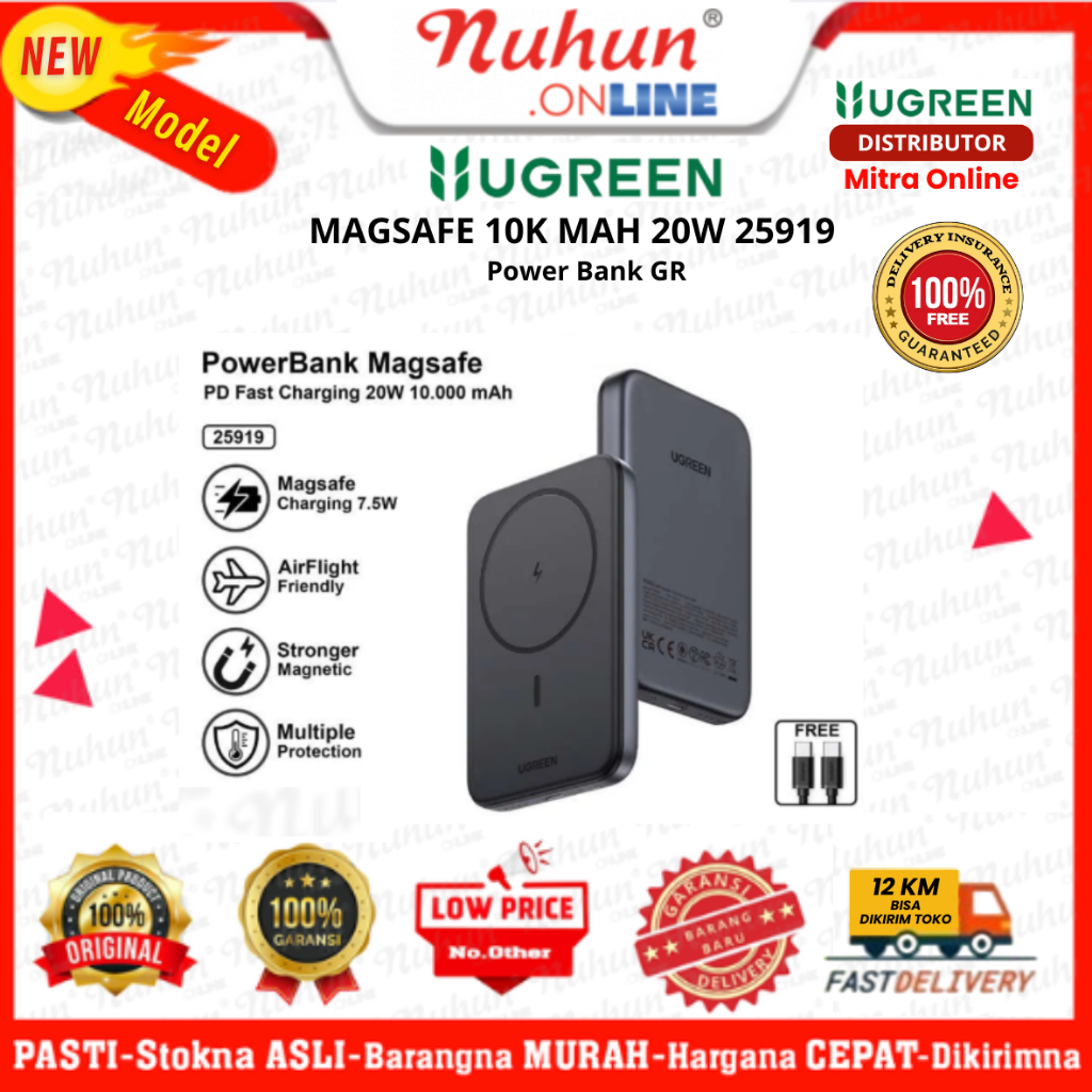 UGREEN Powerbank Magsafe 10000 mAh 20W GR 25919