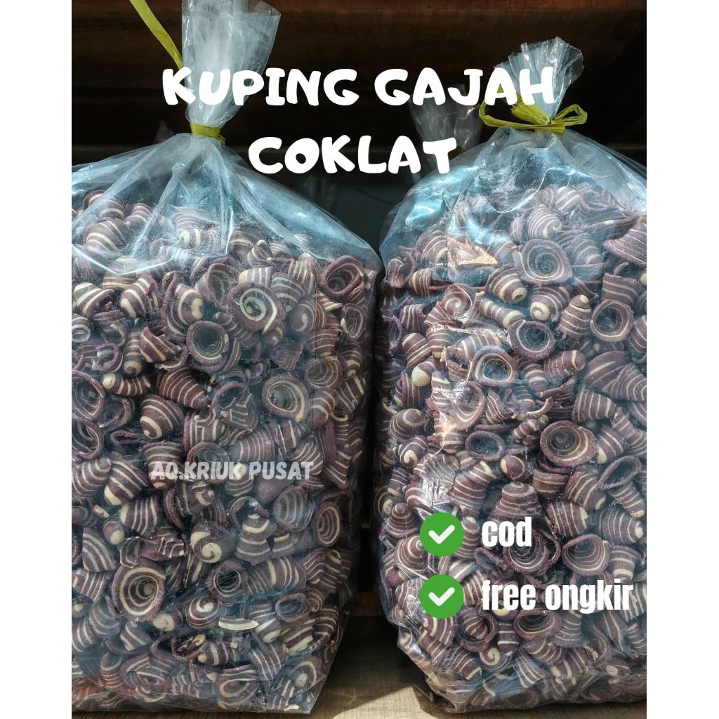 

Keripik Kuping Gajah Coklat / Kuping Gajah Hitam 3kg