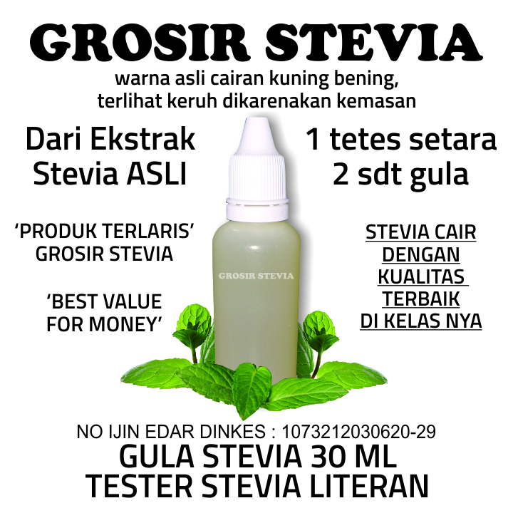

STEVIA CAIR 30ML, TESTER STEVIA LITERAN