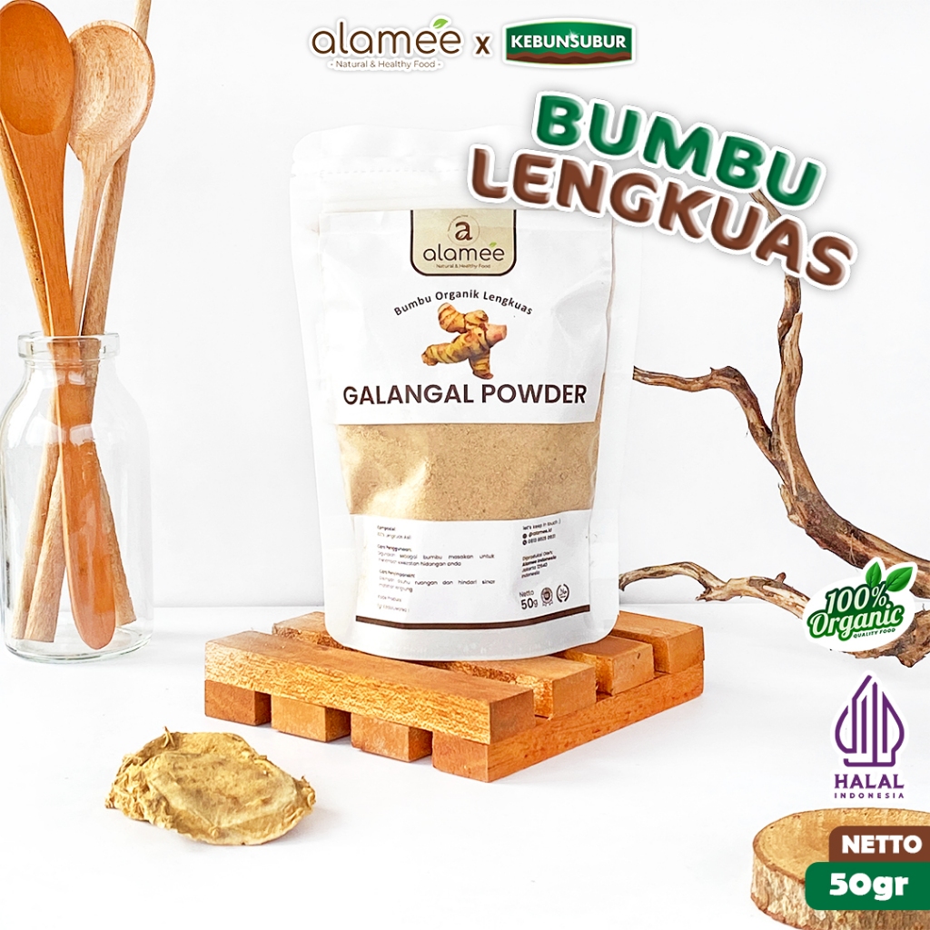 

ALAMEE Bubuk Lengkuas Asli Galangal Powder Murni Seasoning Bumbu Organik 50 Gram kebunsubur