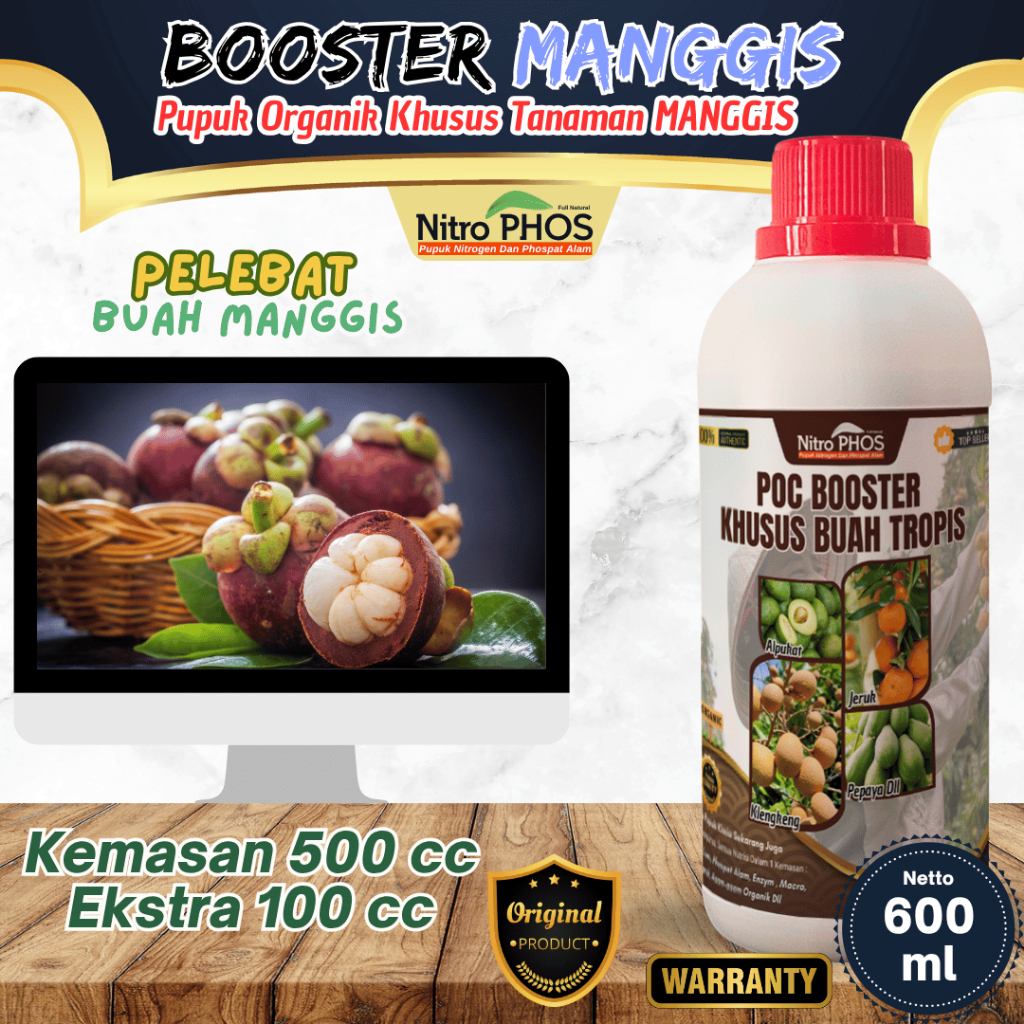 Jual Pupuk Organik  MANGGIS 1 Liter, Poc | Booster MANGGIS Pelebat Buah Maksimal | Menambah Besar Bu