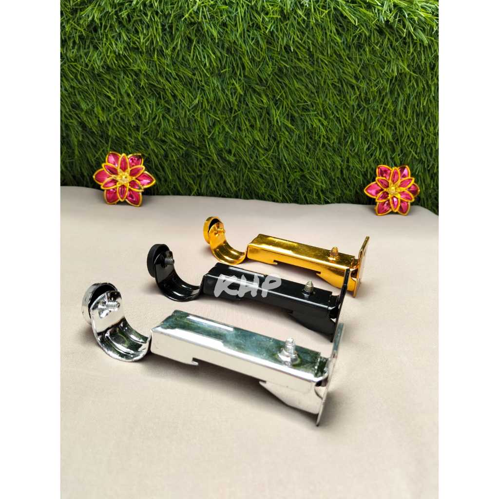 Penyangga Besi Tebal Pengait Batang Gorden Bracket Kaki Gorden Super Premium