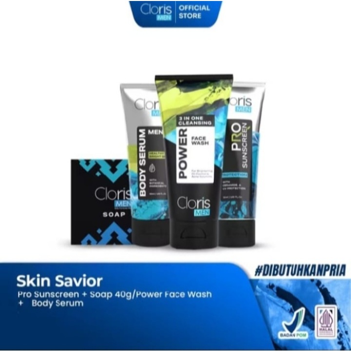 CLORISMEN  PAKET SKIN SAVIOR - PAKET SKINCARE PRIA TERLENGKAP