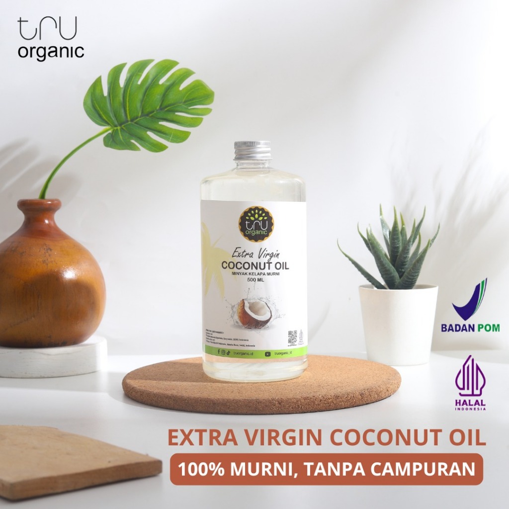 

TruOrganic Extra Virgin Coconut Oil 500 ml- Minyak Kelapa Murni | Premium VCO (Original)