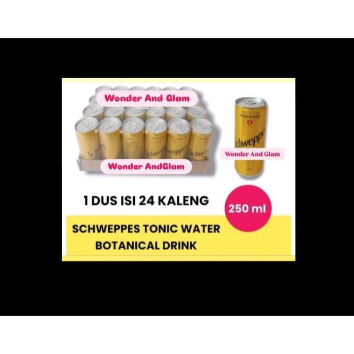 

Tonic Water Schweppes 250ml | Botanical Water Tonic Water 250ml Isi 24Pcs
