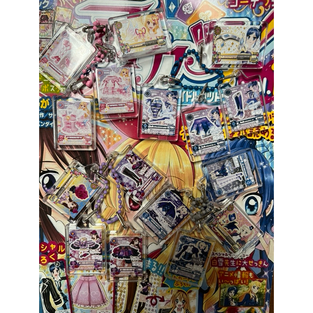 Aikatsu Keychain Mini Cards Handmade