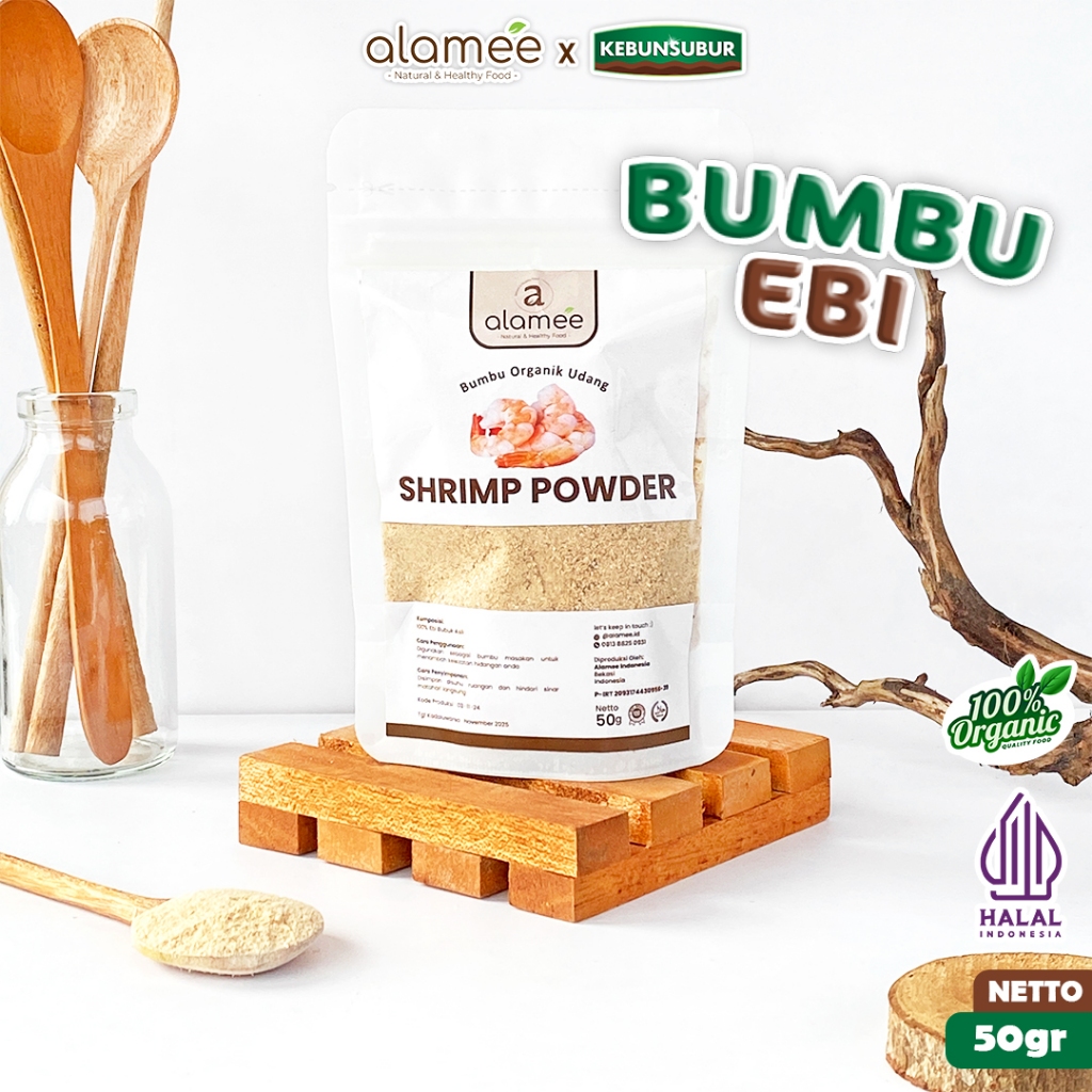 

ALAMEE Ebi Bubuk Halus Bumbu Dapur Organik Udang Shrimp Powder Spice Seasoning 50gr kebunsubur kebunsubur kebunsubur