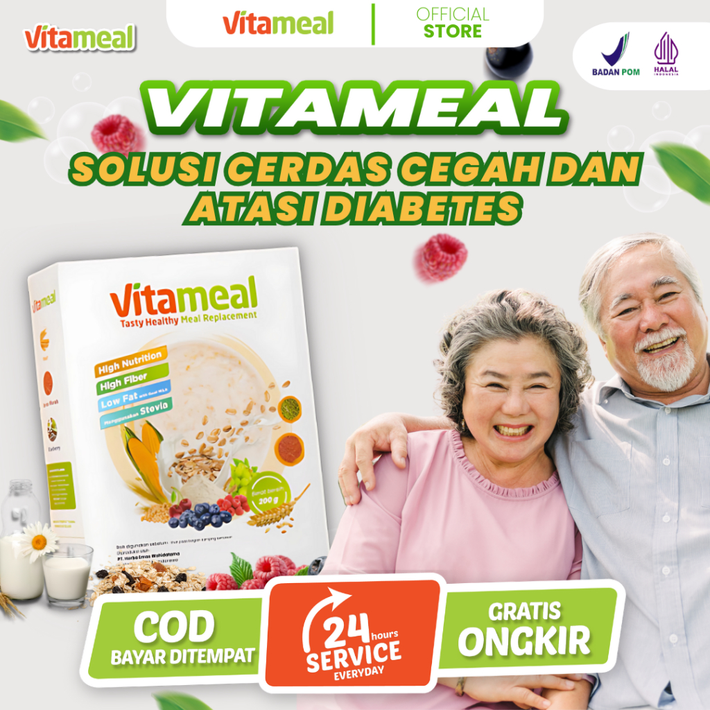 

Vitameal Sereal Multigrain Sehat Stabilkan Gula Darah Cegah Diabetes Kolesterol Gerd Menu Diet Sehat VITAMIEAL GERD