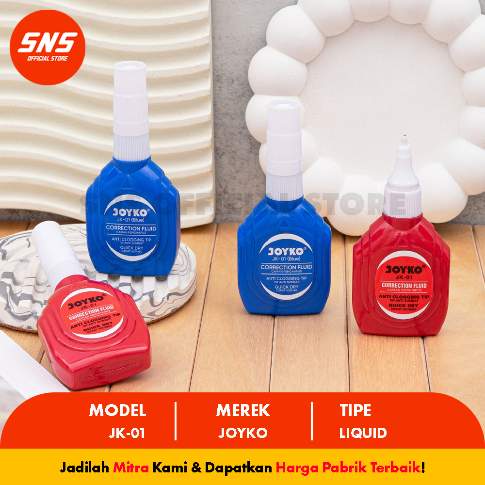 

TIPEX CAIR / CORRECTION FLUID JOYKO - Mitra Packing Indonesia