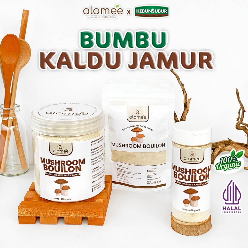 

ALAMEE Kaldu Jamur Bubuk NON MSG Bumbu Dapur Spice Mushroom Powder Penyedap Rasa Seasoning kebunsubur kebunsubur