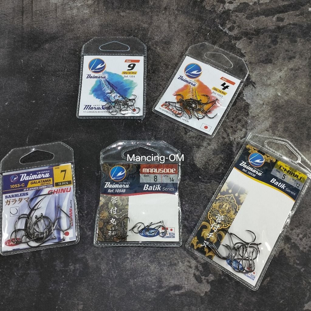 Mata kail daimaru chinu marusode / daimaru batik / chinu barbless / mata pancing daimaru 1053 1054