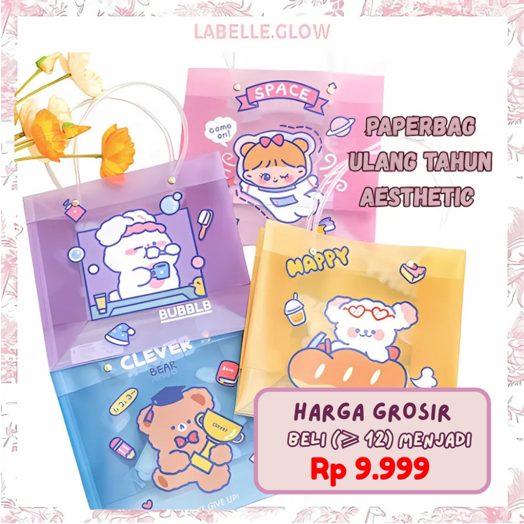 

LB Paper Bag Mini Plastik Tas Kado Goodie Bag Tas Hampers Hadiah Ulang Tahun Souvenir Tas Belanja