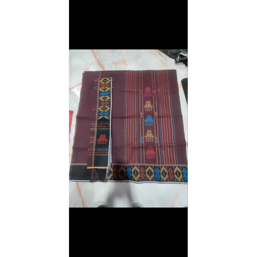 setelan uis nipes karo motif rumah adat (RA) murah