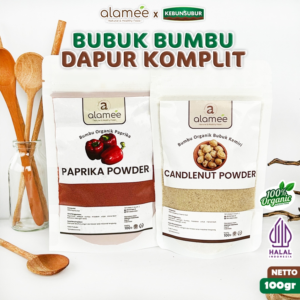 

ALAMEE Bumbu Dapur Bubuk Lengkap 100gr Bawang Putih Bombay Rosemary Oregano Parsley Cabe kebunsubur