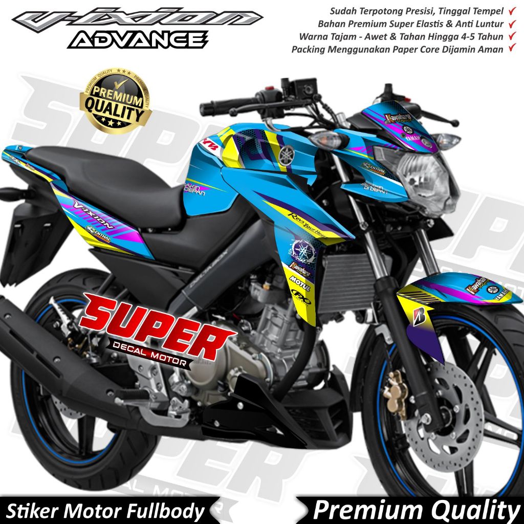 TERBARU Stiker Decal Vixion Advance Full Body Variasi Konsep Road Race